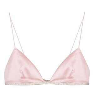 NWT Nue Studio silk crystal trim bralette